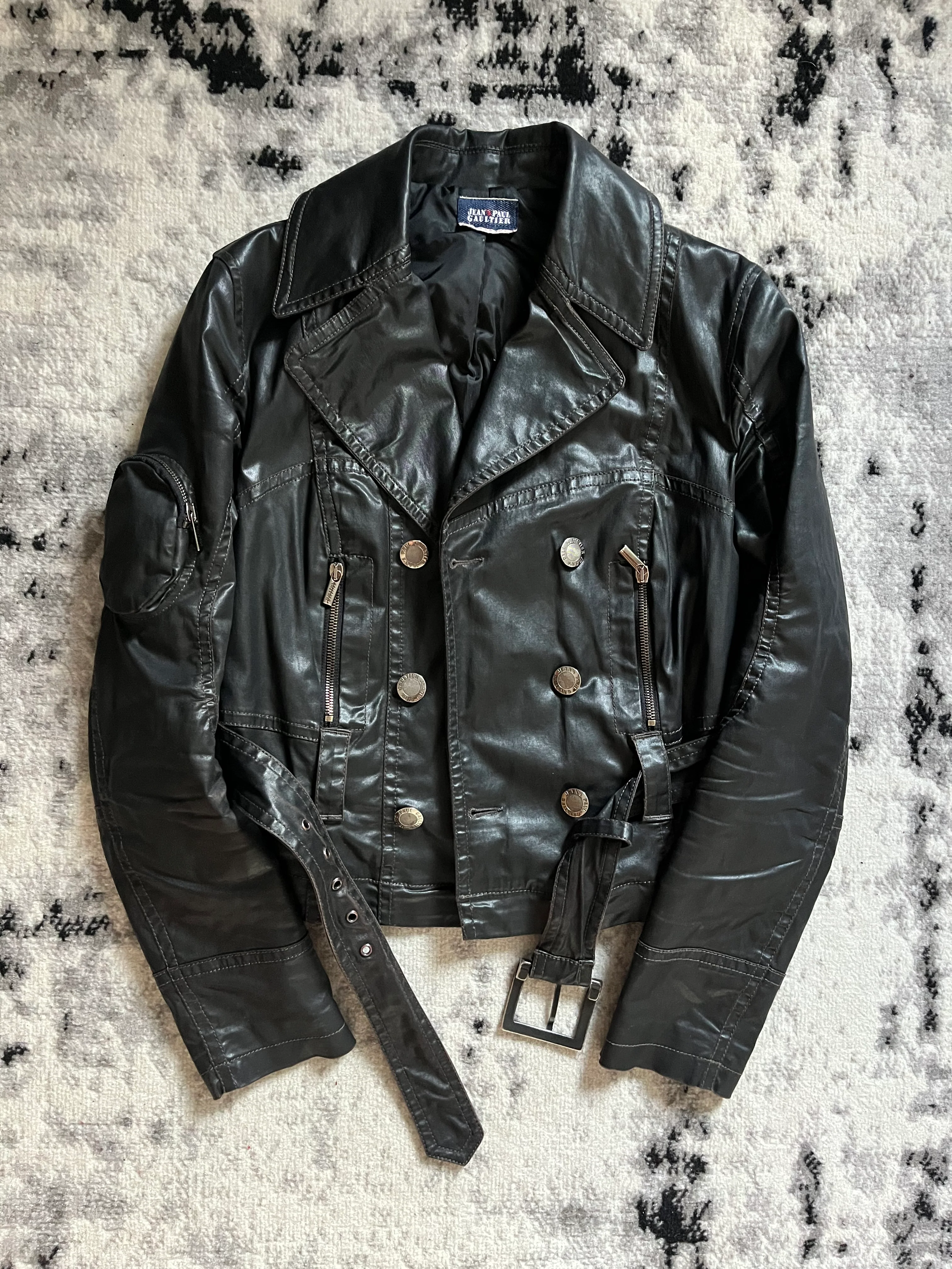 00s Jean Paul Gaultier Cargo Detachable Trench Jacket (S) - Image 6