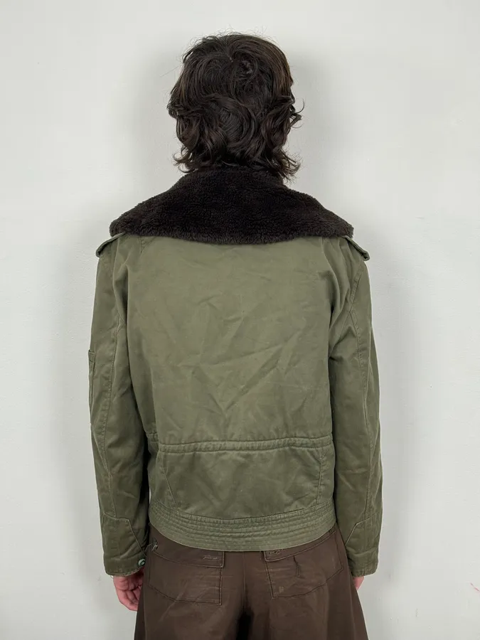 1960s U.S. Army Khaki Military Fur Collar Jacket - Image 3
