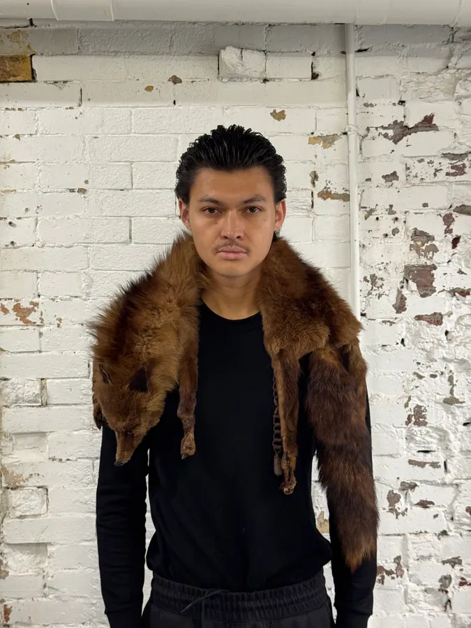 1980s Fox Full Brown Fur Scarf - Image 4