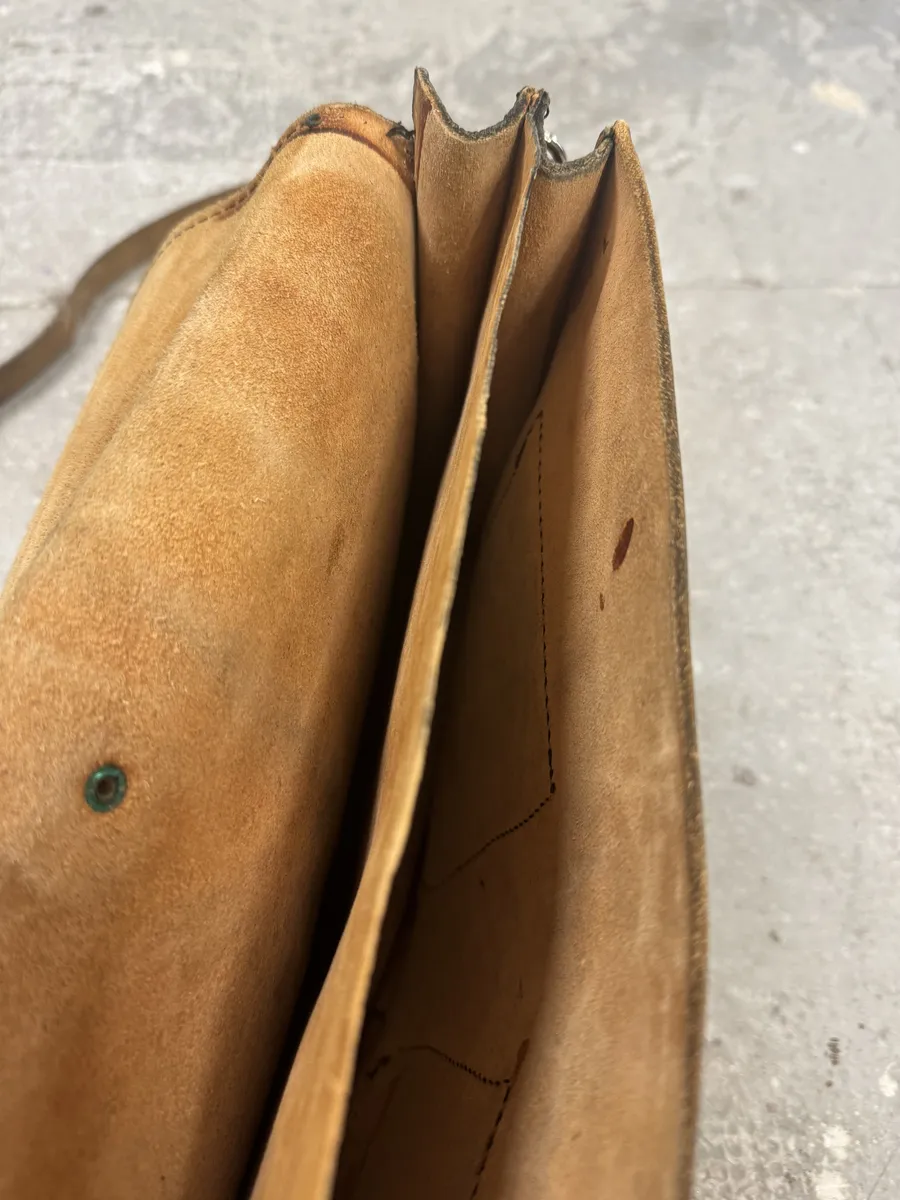 1980s Giorgio Armani Brown Leather Shoulder Bag - Image 10