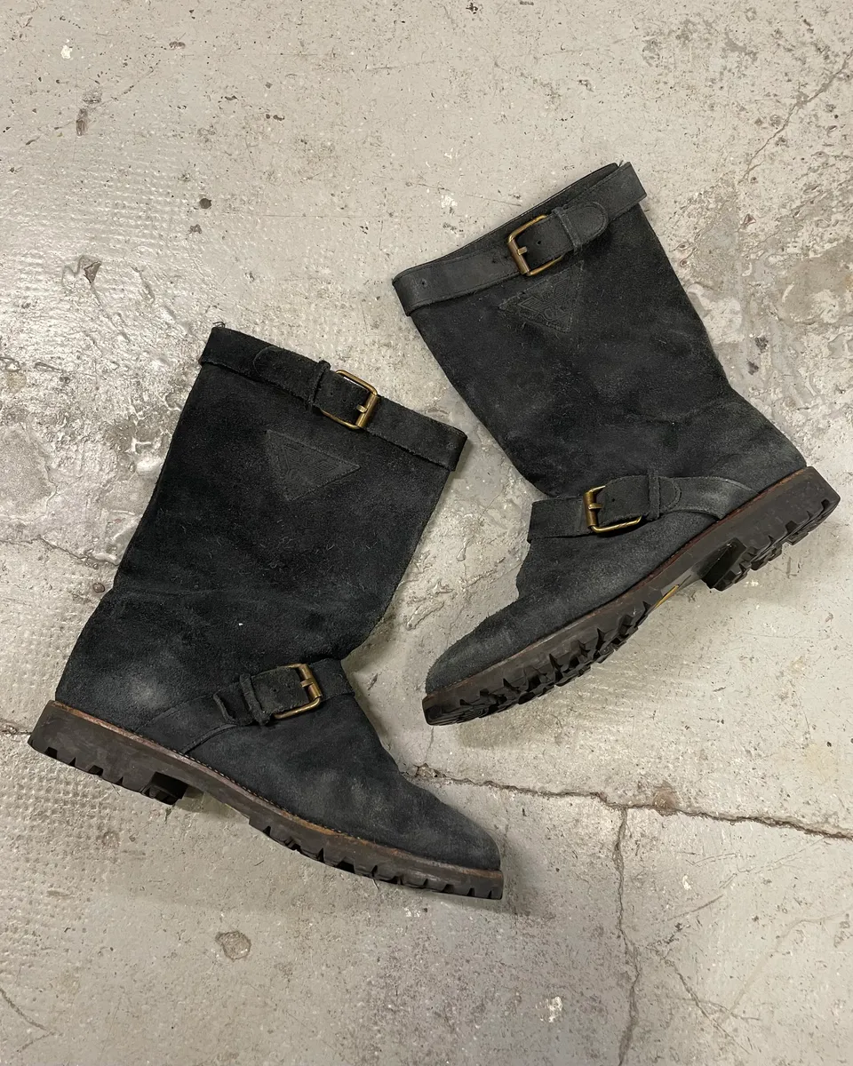 1980s Giorgio Armani Obscure Suede Ankle Boots