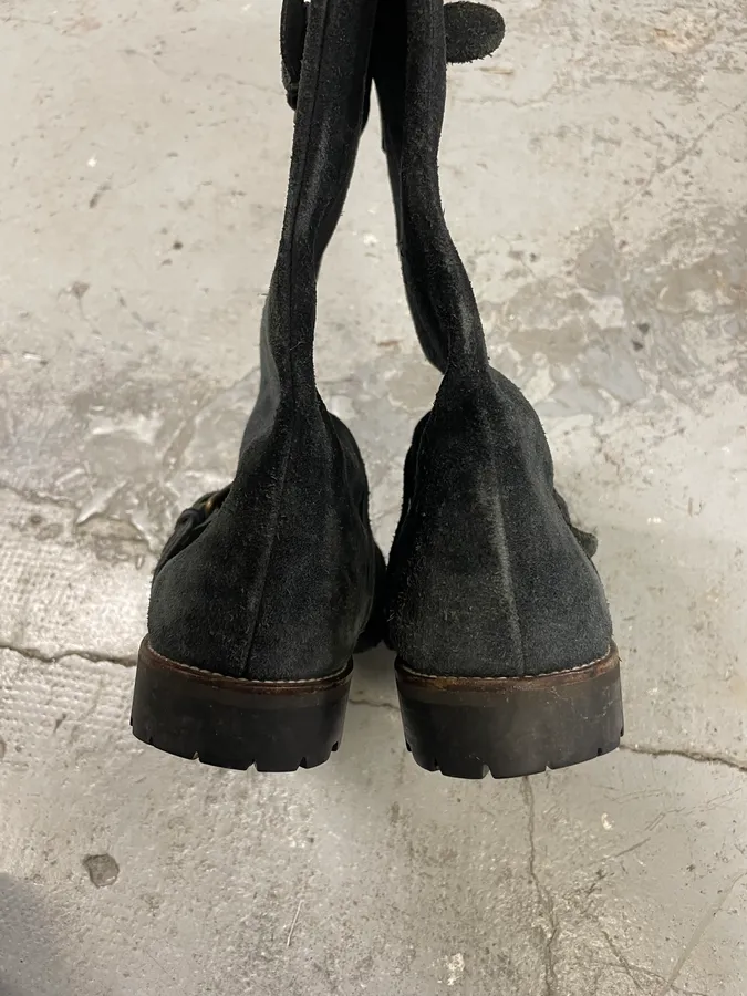 1980s Giorgio Armani Obscure Suede Ankle Boots - Image 7