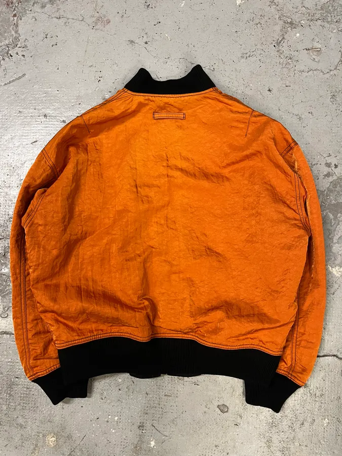 1980s Kansai Yamamoto Black & Orange Reversible Bomber Jacket - Image 2
