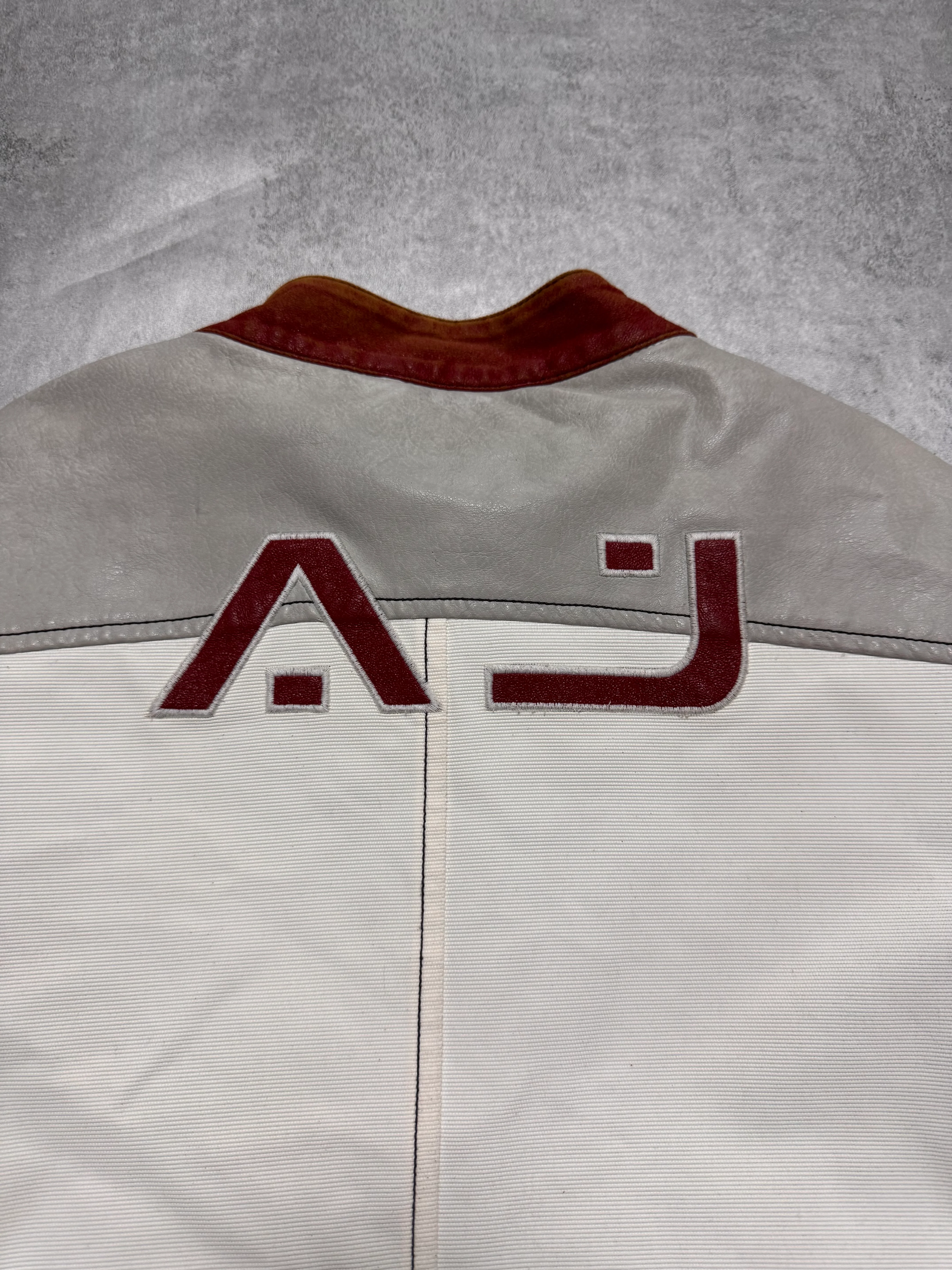 1990s Armani AJ Pro Biker Leather Jacket - Image 6
