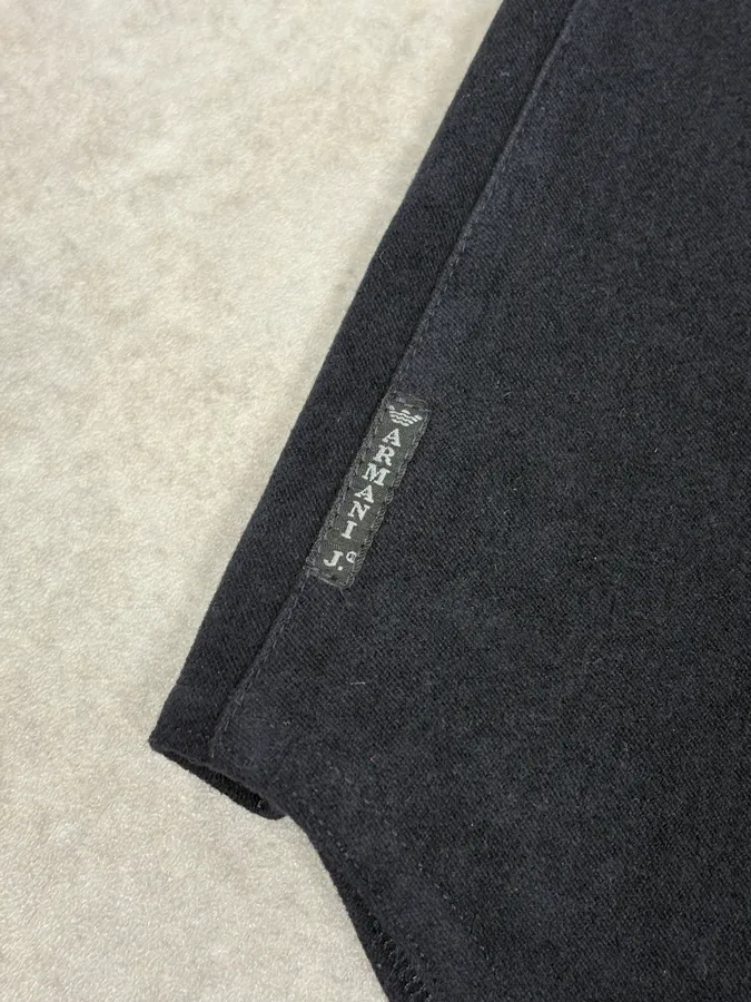 1990s Armani Alcantara Navy Dark Shirt - Image 9