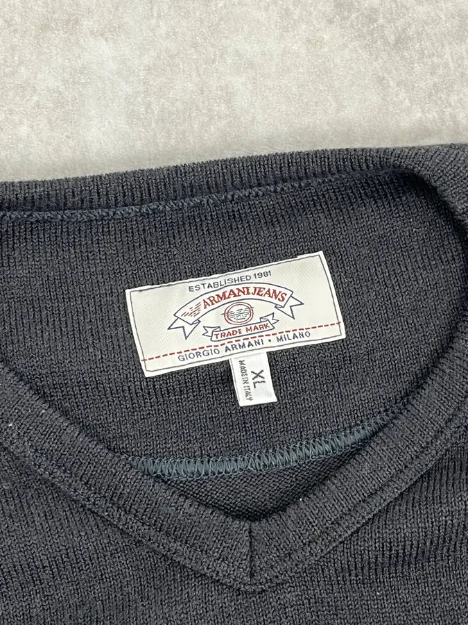 1990s Armani Black Premium Sweater - Image 8