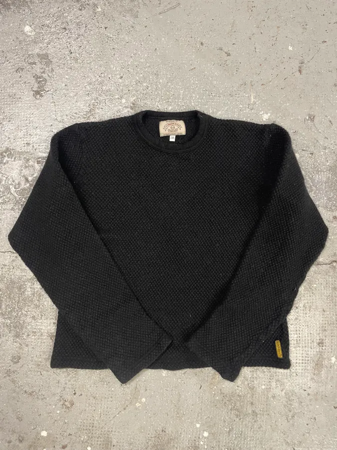 1990s Armani Black Textured Sweater - Image 6