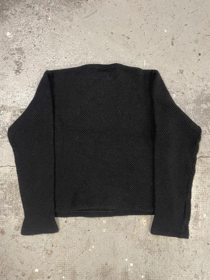 1990s Armani Black Textured Sweater - Image 7