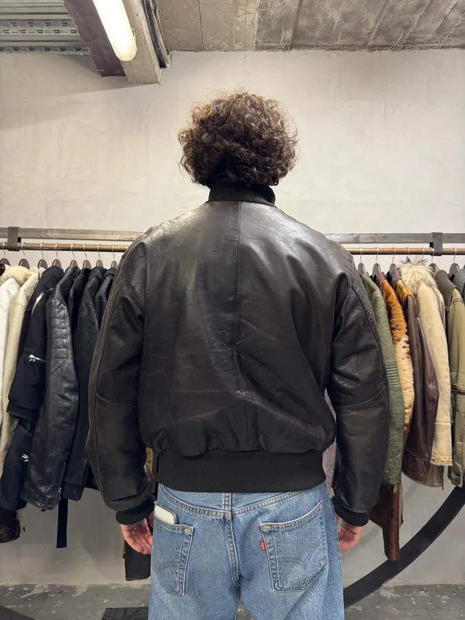 1990s Armani Brown Imperial Pure Italian Leather Jacket - Image 15