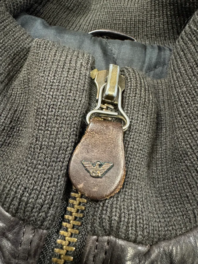 1990s Armani Brown Imperial Pure Italian Leather Jacket - Image 4