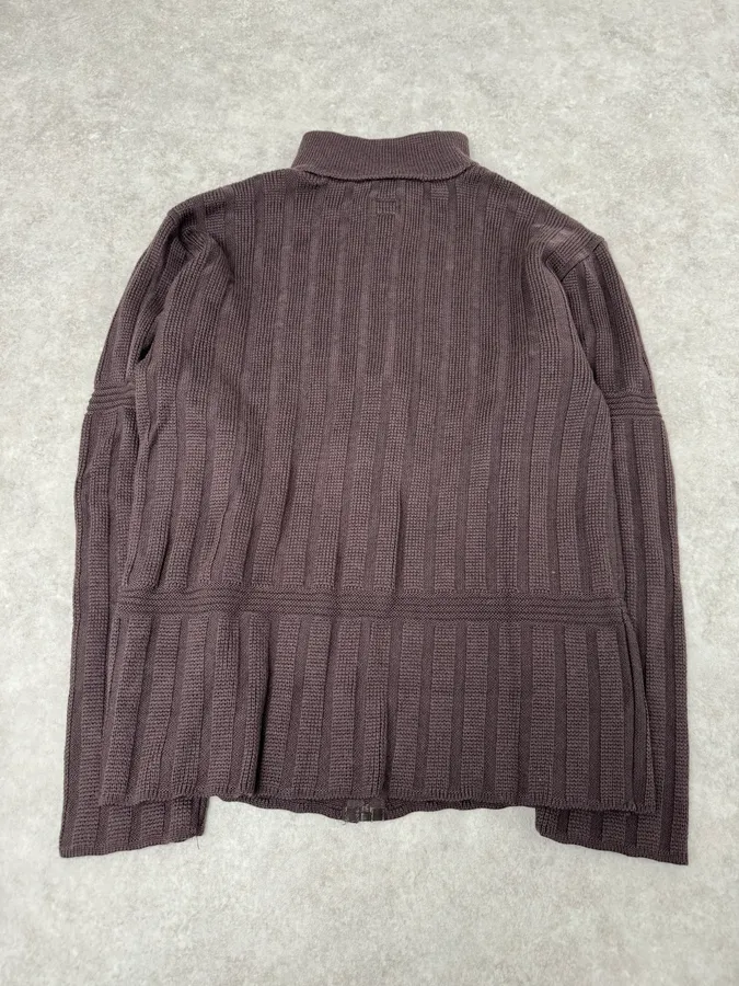 1990s Armani Brown Wool Zip-up Jacket - Image 6