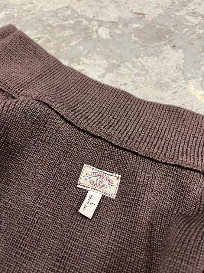 1990s Armani Brown Zip-up Sweater - Image 11