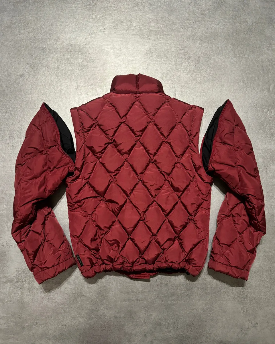 1990s Armani Detachable Arms Light Red Puffer Jacket