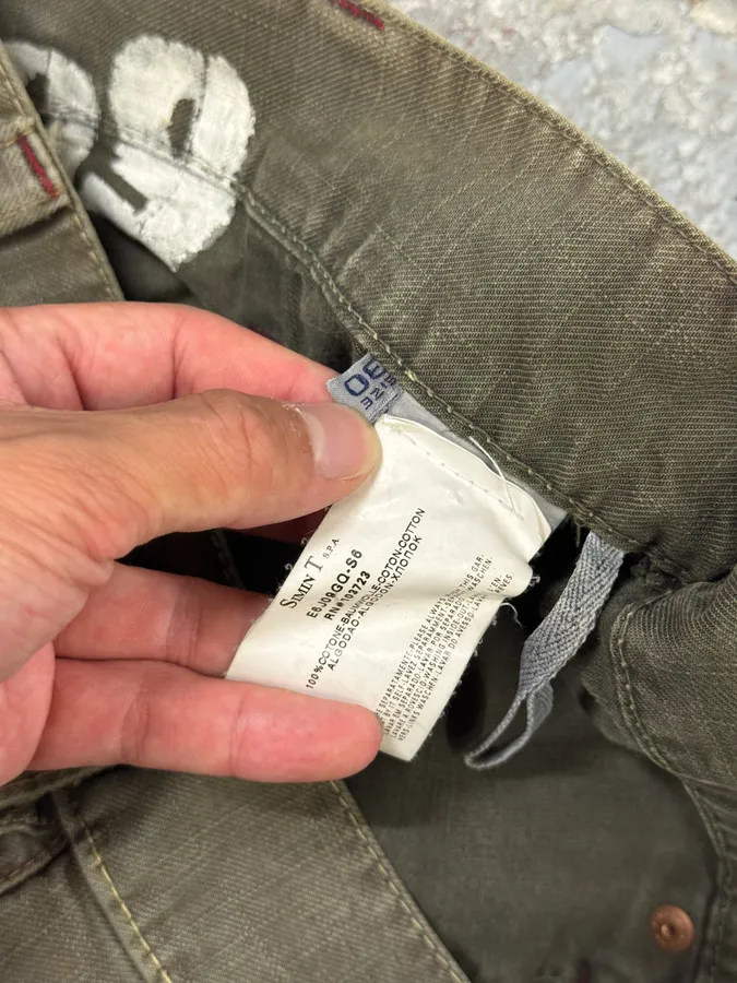 1990s Armani Grey Checked Distressed Pants - Image 9