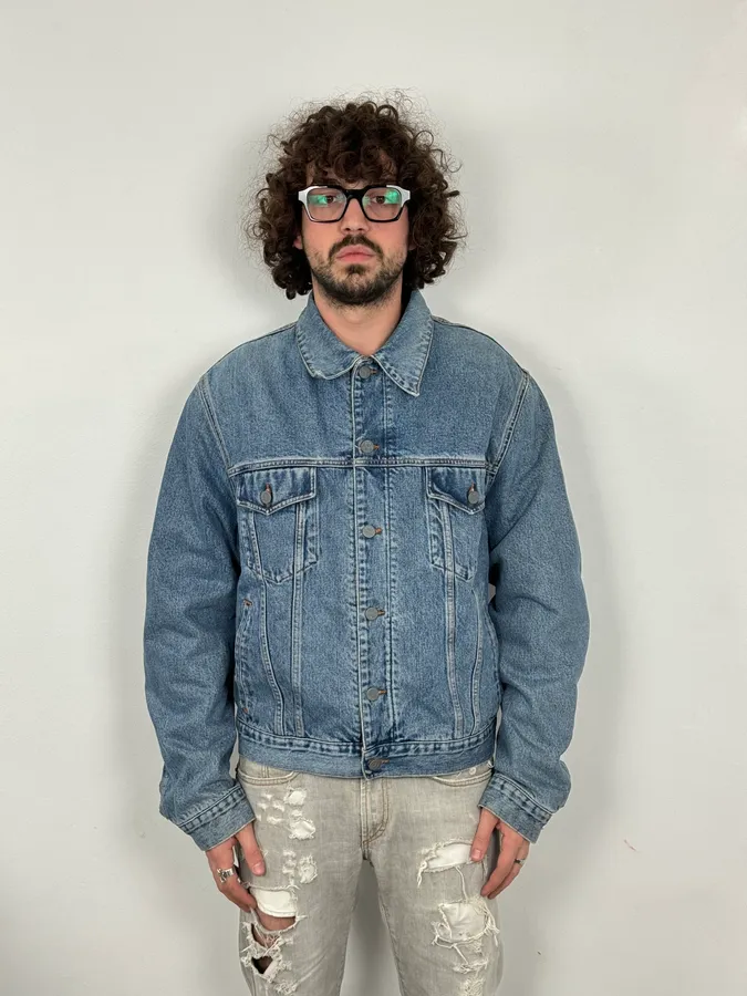 1990s Armani Light Blue Denim Jacket - Image 2