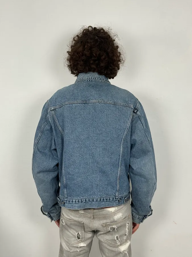 1990s Armani Light Blue Denim Jacket - Image 3