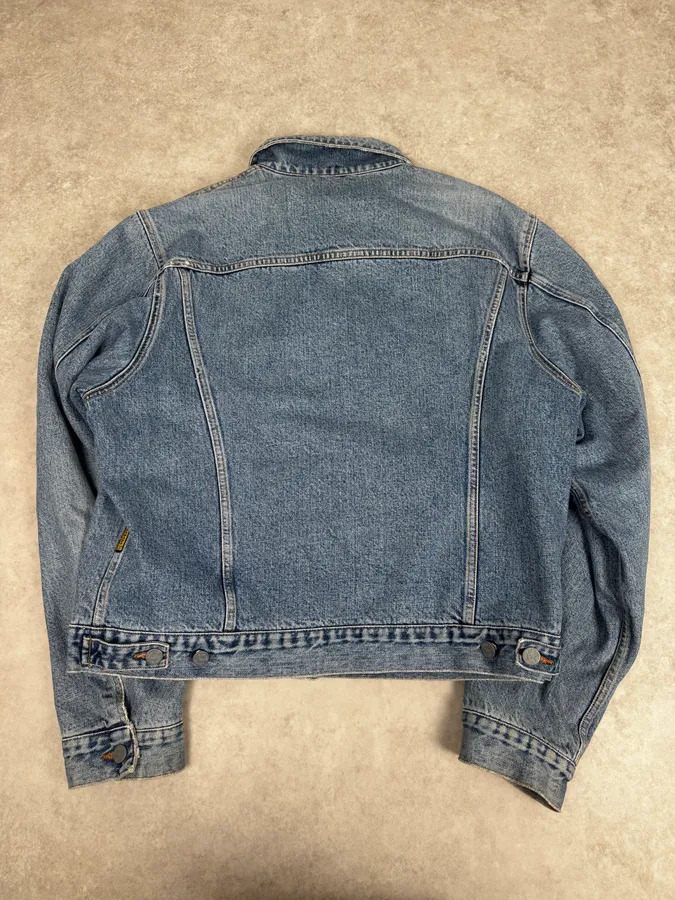 1990s Armani Light Blue Denim Jacket - Image 4