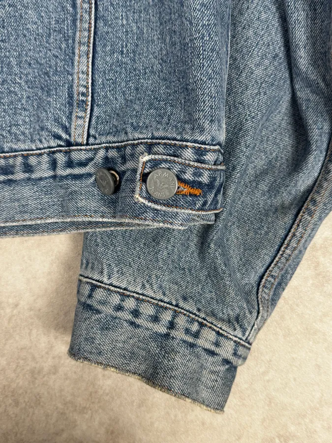 1990s Armani Light Blue Denim Jacket - Image 9