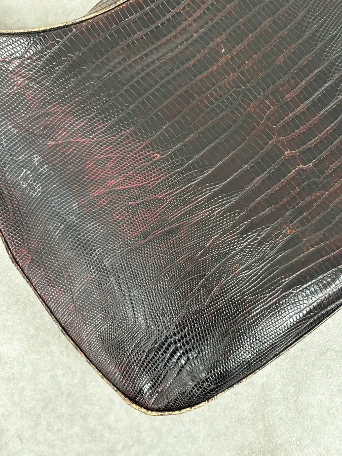 1990s Balenciaga Brown Leather Handle Bag - Image 7