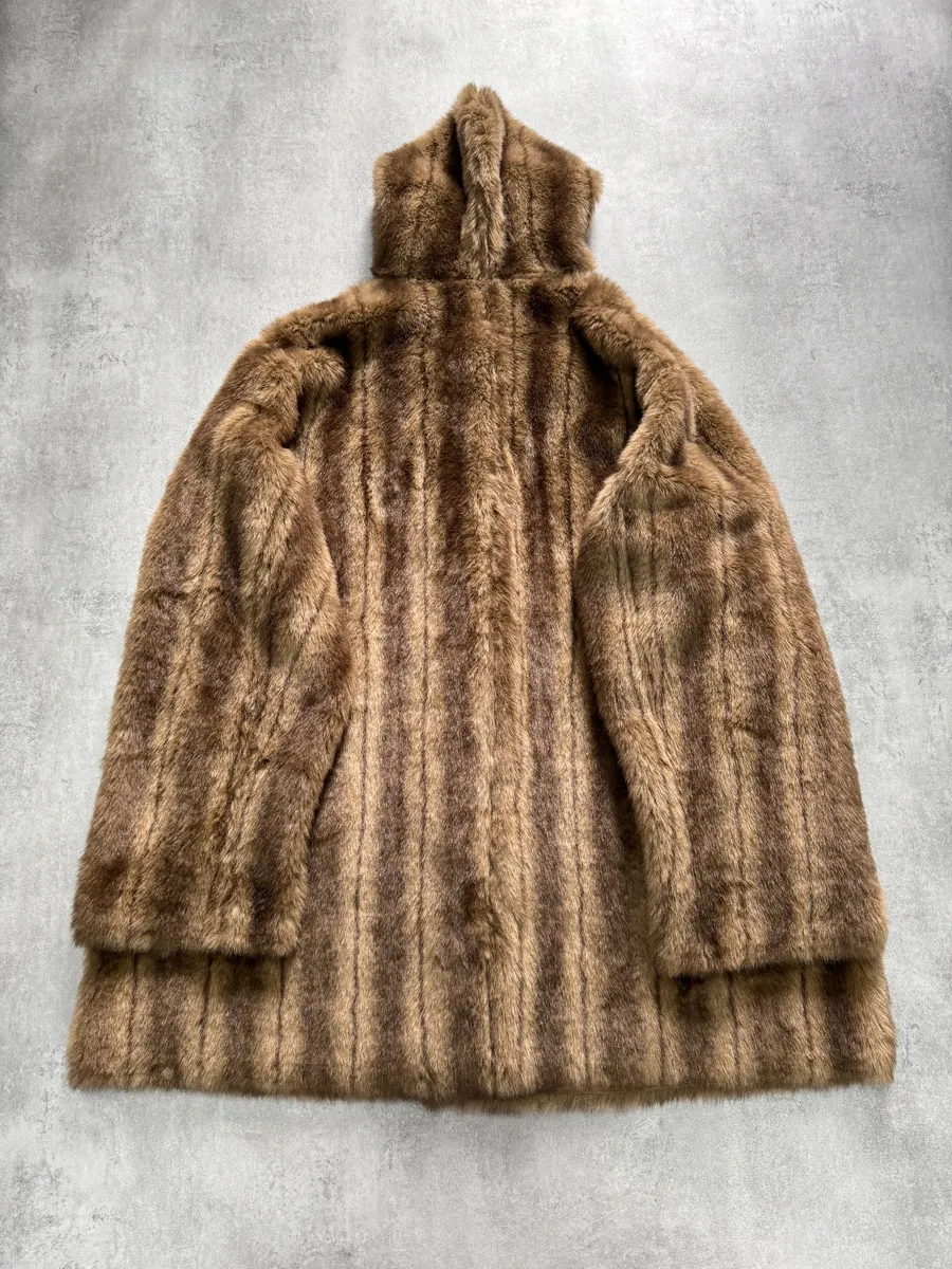 1990s Balmain Faux Fur Reversible Jacket - Image 6