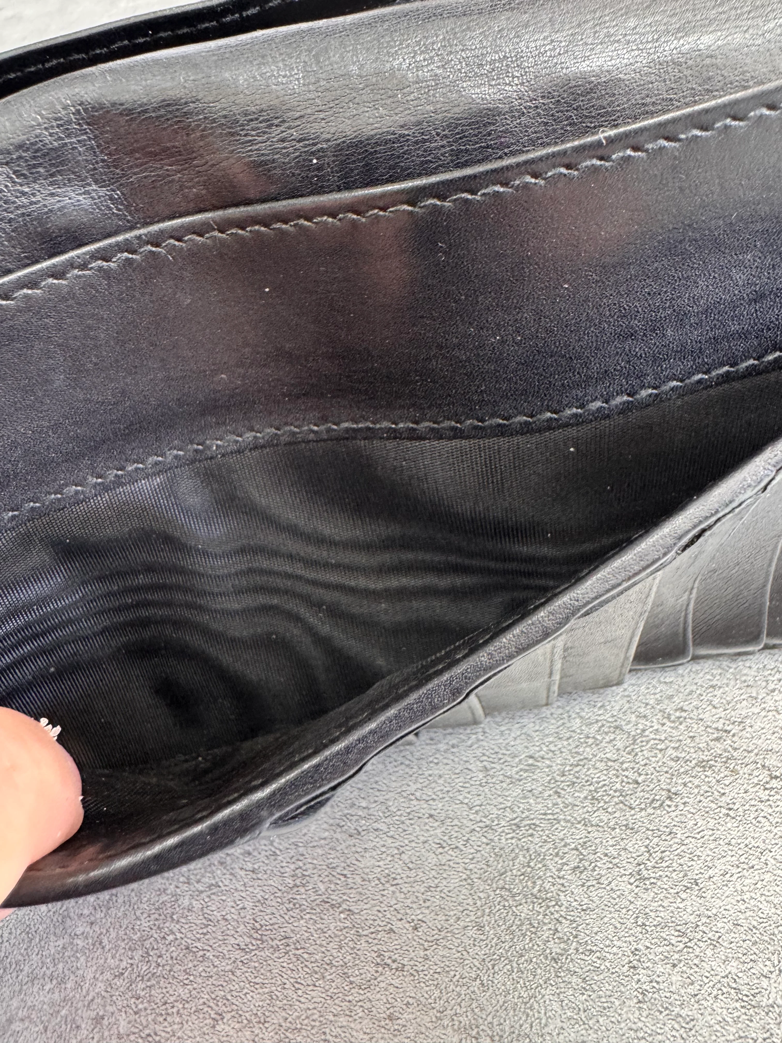 1990s Bottega Venetta Intrecciato Black Woven Leather Wallet - Image 9