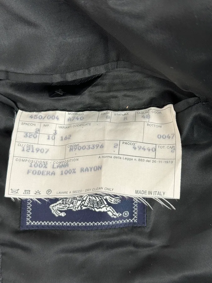 1990s Burberry Grey Wool Blazer Jacket - Image 12