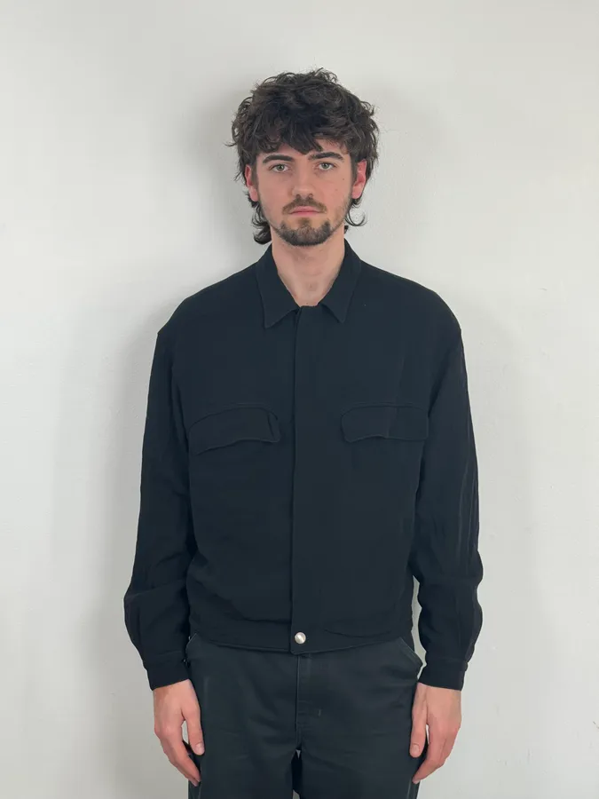 1990s Claude Montana Black Buttoned Jacket - Image 2