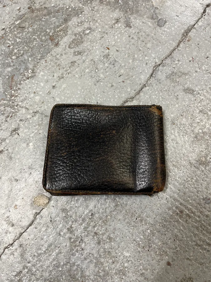 1990s Comme des Garçons Brown Eroded Wallet - Image 3