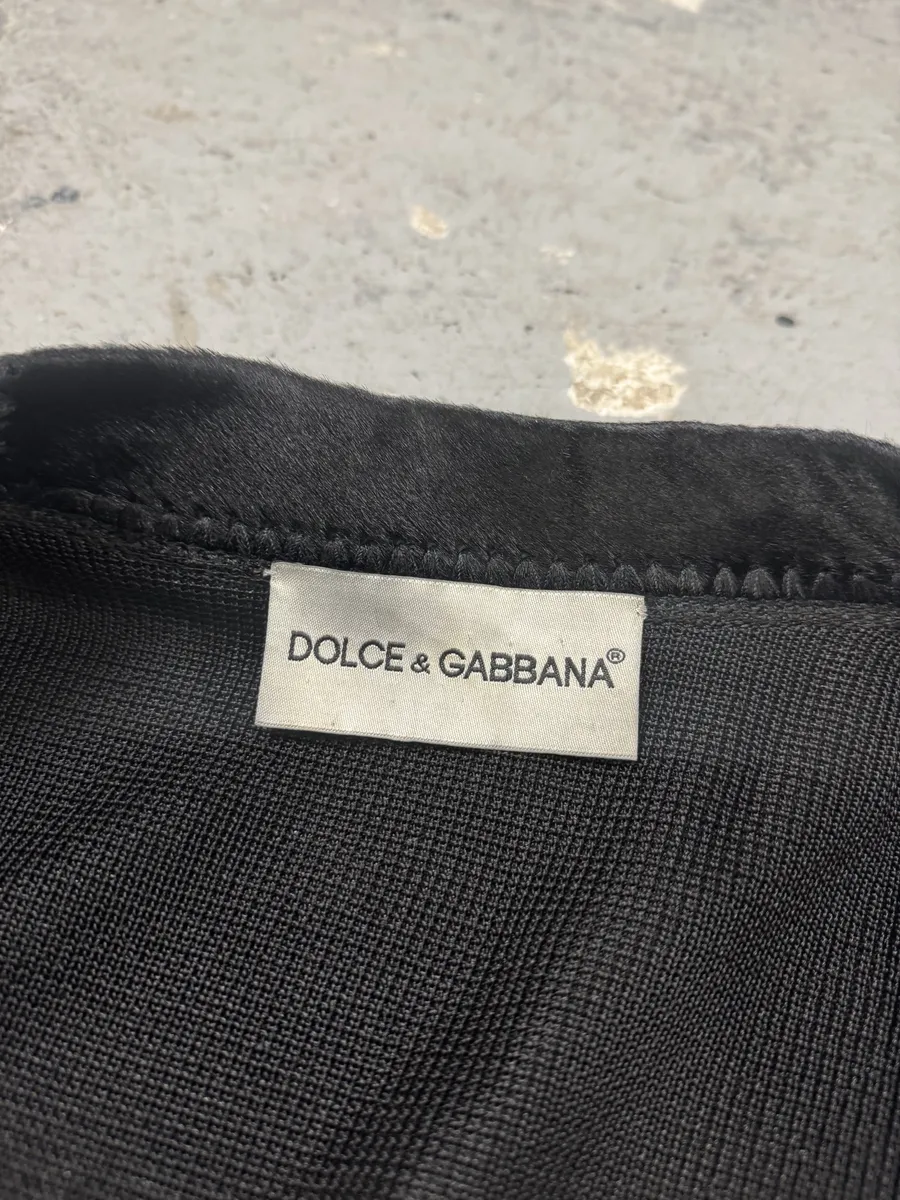 1990s Dolce & Gabbana Black Hybrid Pony Hair Leather Jacket - Image 9