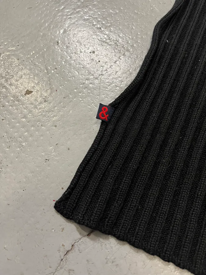 1990s Dolce & Gabbana Black Minimalist Scarf - Image 7