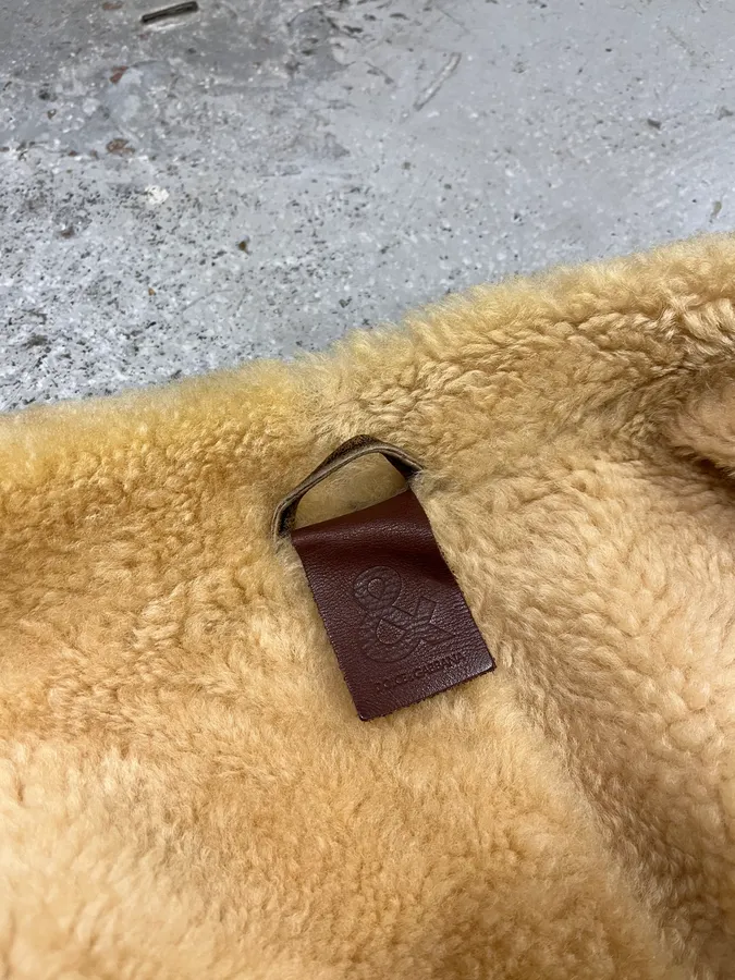 1990s Dolce & Gabbana Brown Shearling Leather Fur Jacket - Image 7