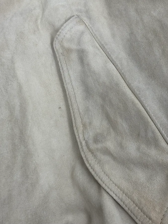 1990s Emporio Armani Beige Suede Leather Bombers - Image 9