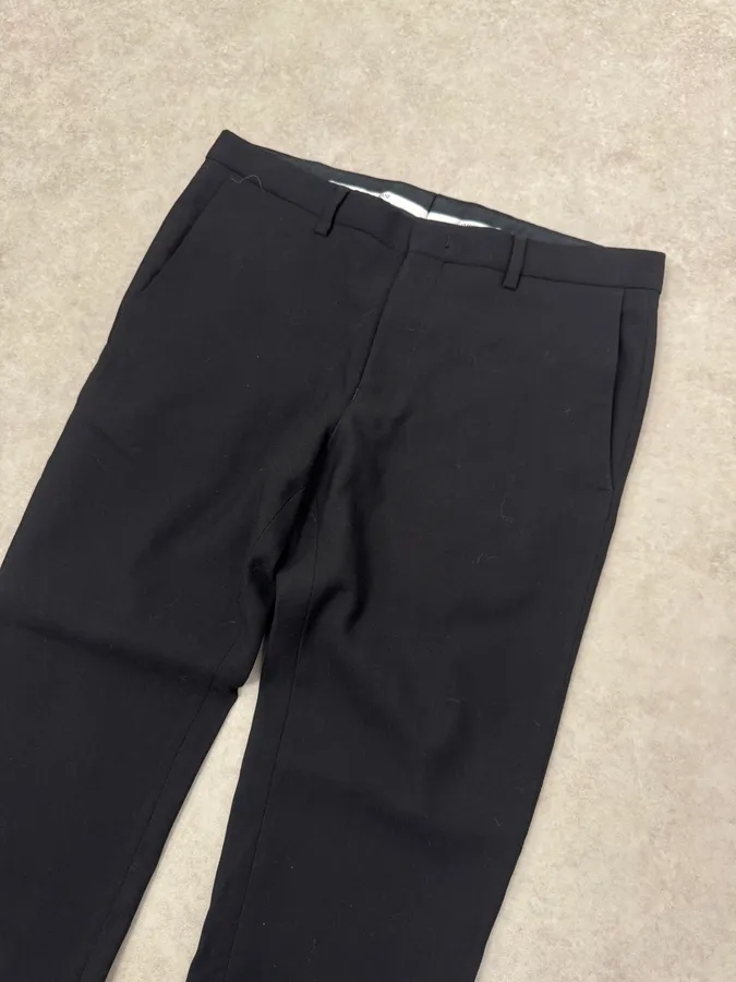 1990s Emporio Armani Black Classy Wool Tailored Pants - Image 5
