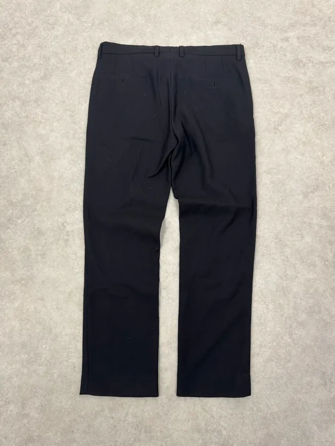 1990s Emporio Armani Black Classy Wool Tailored Pants - Image 8