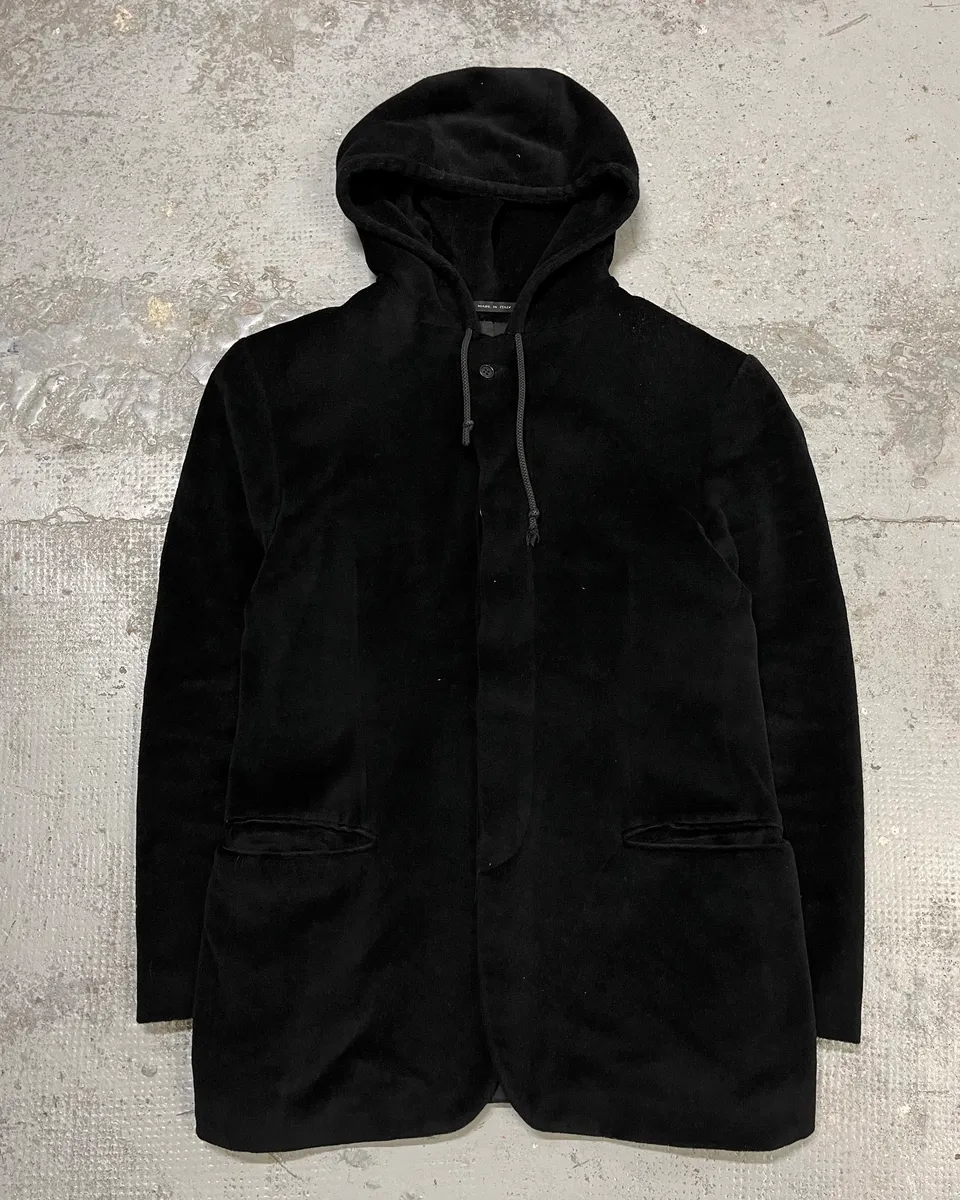 1990s Emporio Armani Black Hooded Blazer Jacket - Image 4