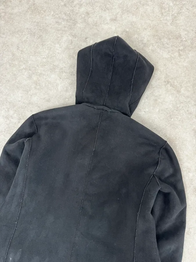 1990s Emporio Armani Black Reversible Faux Fur Coat - Image 10
