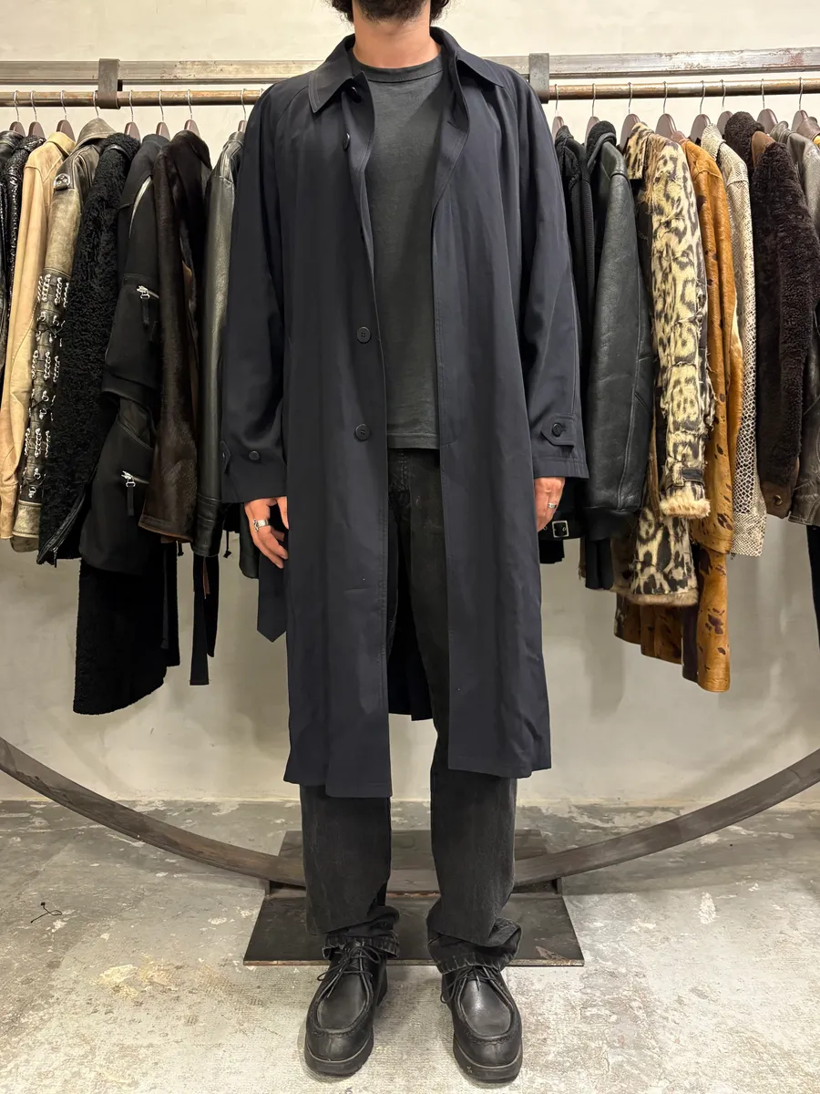 1990s Emporio Armani Black Trench Jacket - Image 3