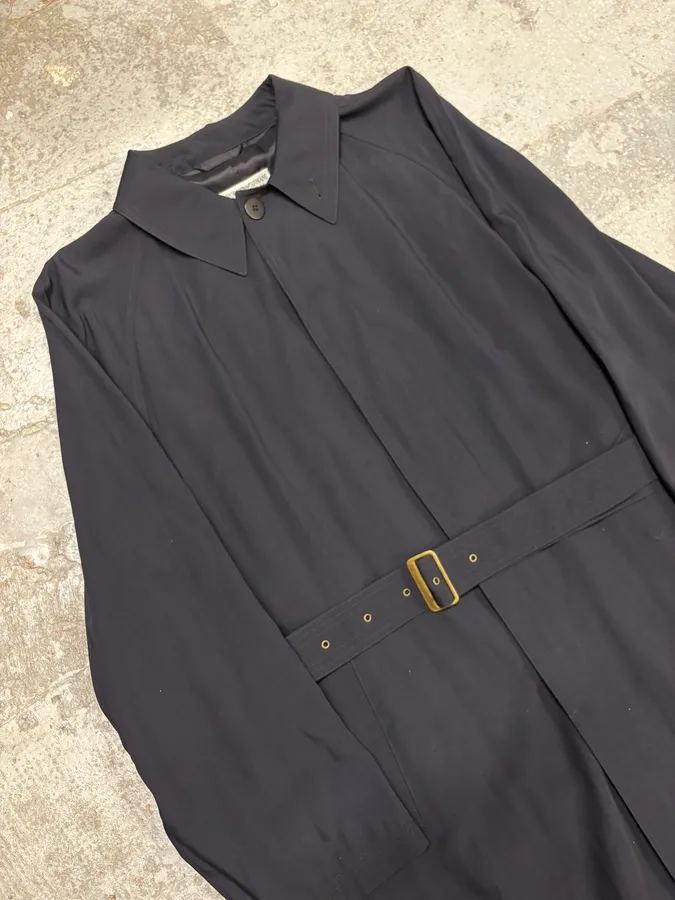 1990s Emporio Armani Black Trench Jacket - Image 6