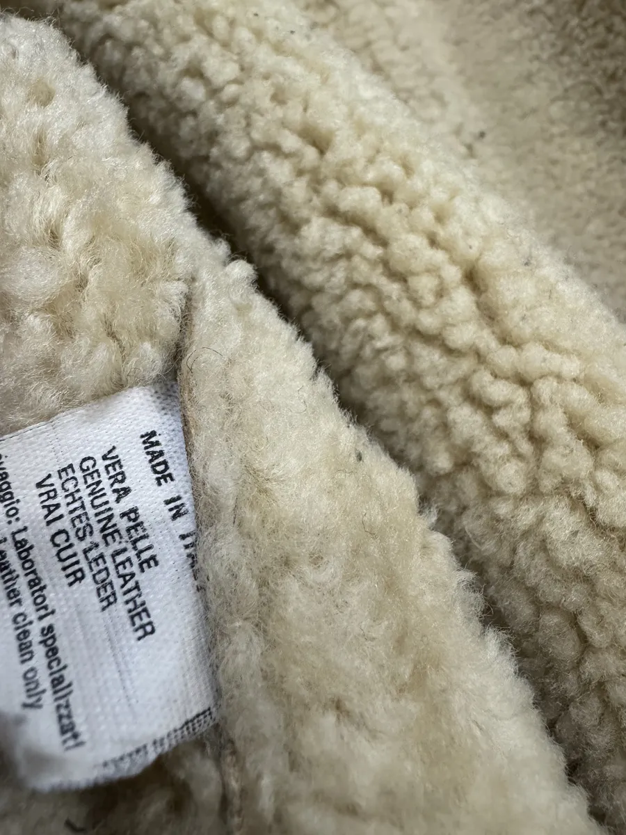 1990s Emporio Armani Brown Shearling Aviator Leather Jacket - Image 11