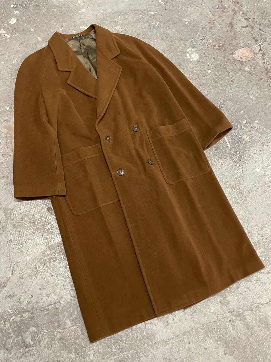 1990s Emporio Armani Camel Wool Trench Coat - Image 6