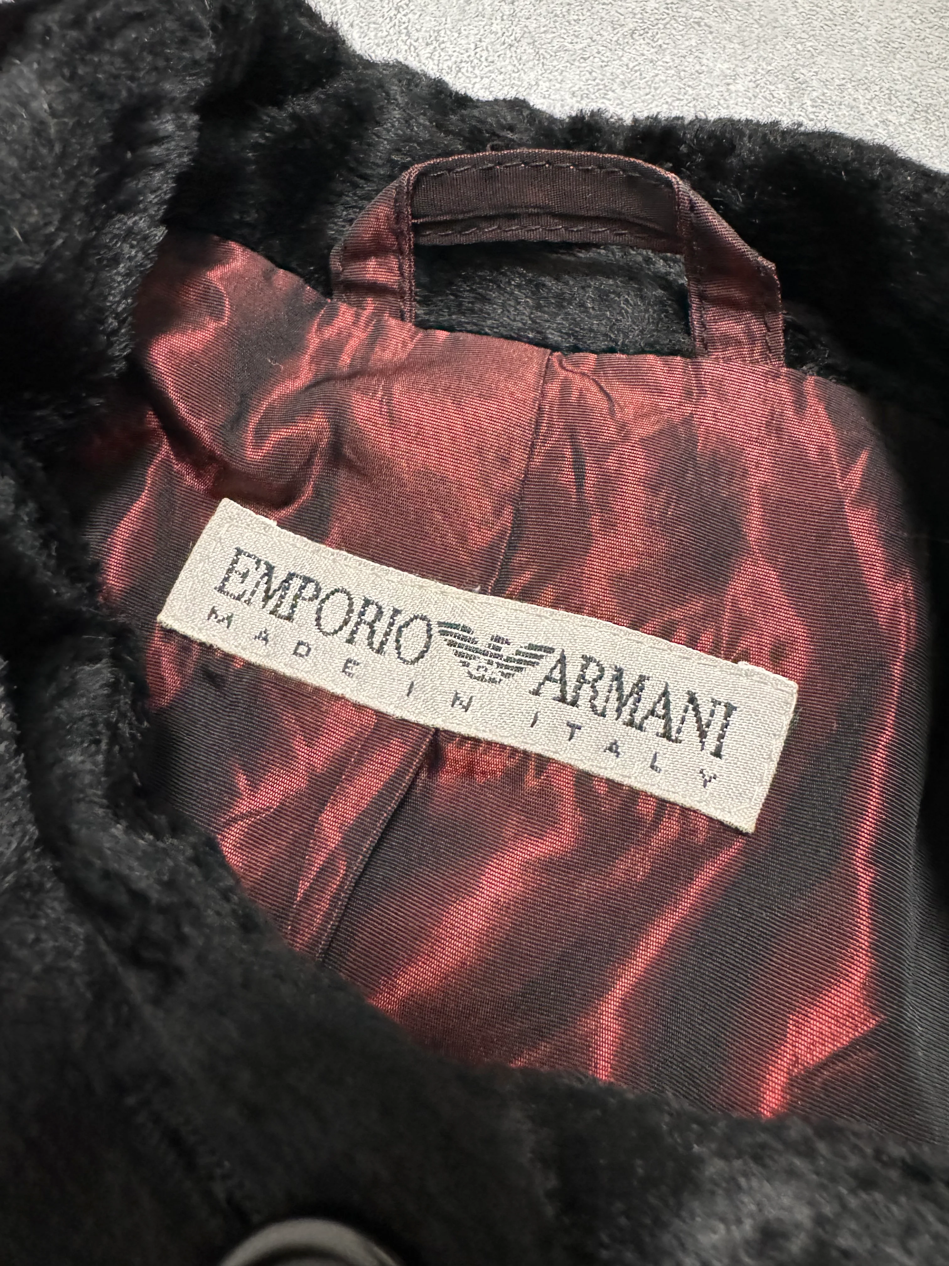 1990s Emporio Armani Faux Fur Suit Jacket - Image 4