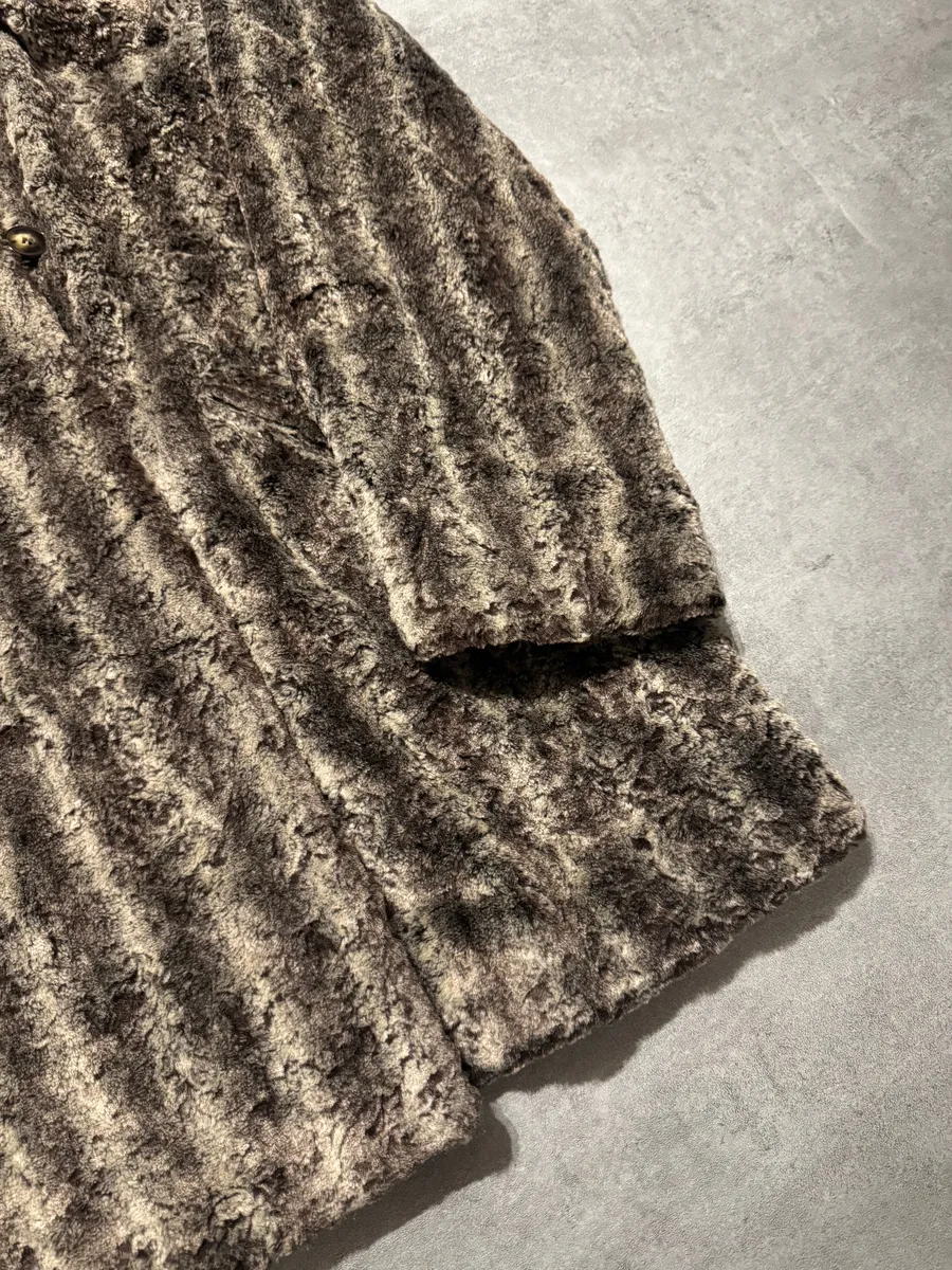 1990s Emporio Armani Fur Hooded Jacket - Image 6