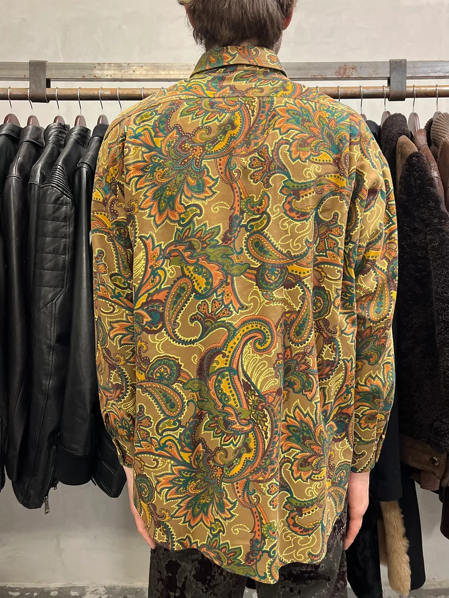 1990s Emporio Armani Graphic Flowers Green Shirt - Image 3
