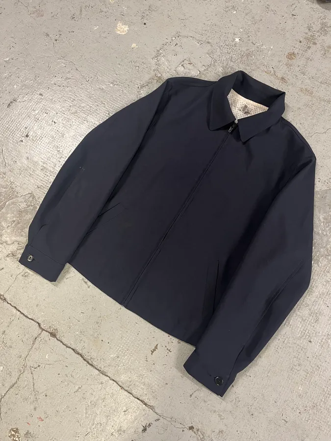 1990s Emporio Armani Navy Coach Jacket - Image 4