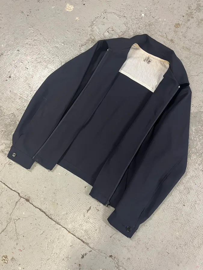 1990s Emporio Armani Navy Coach Jacket - Image 5