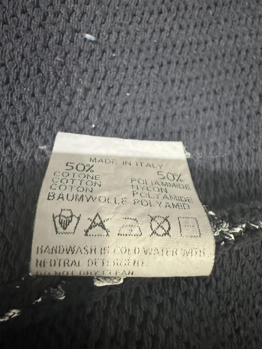 1990s Emporio Armani Psycho Navy Sweater - Image 9