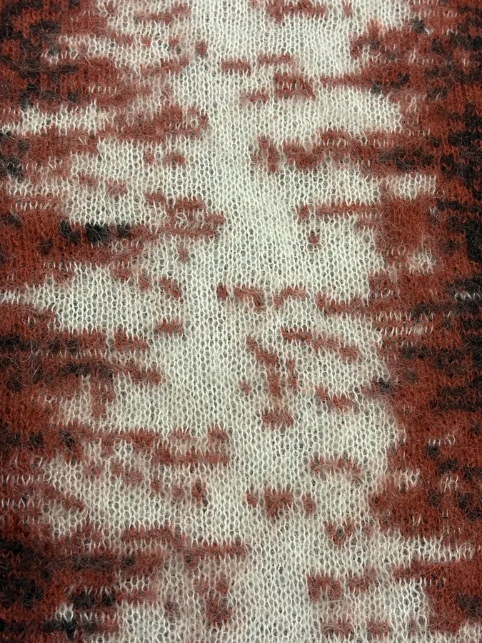 1990s Ferragamo Red Mohair Crewneck Sweater - Image 7