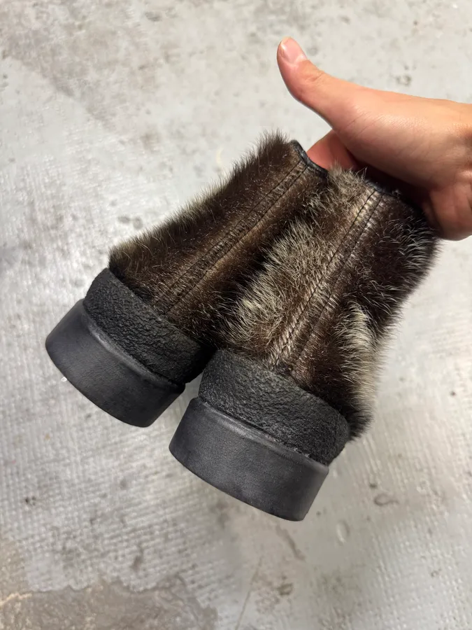 1990s Frimas Fur Black Ski Boots - Image 8