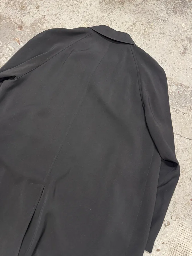 1990s Giorgio Armani Black Trench Coat - Image 6