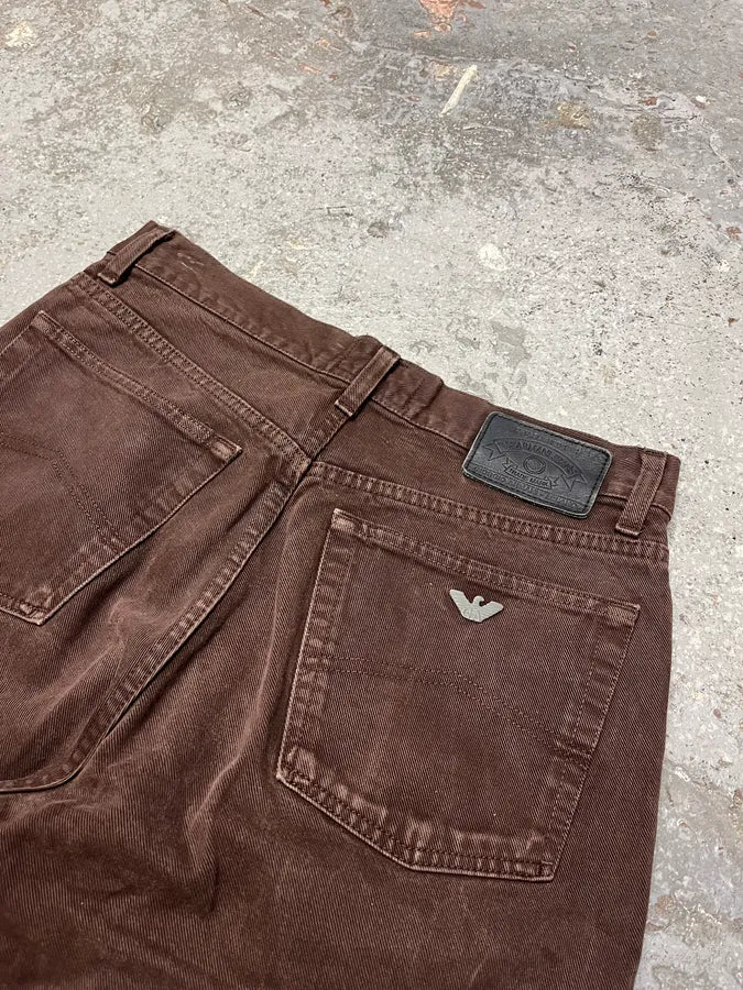 1990s Giorgio Armani Brown Archive Pants - Image 10